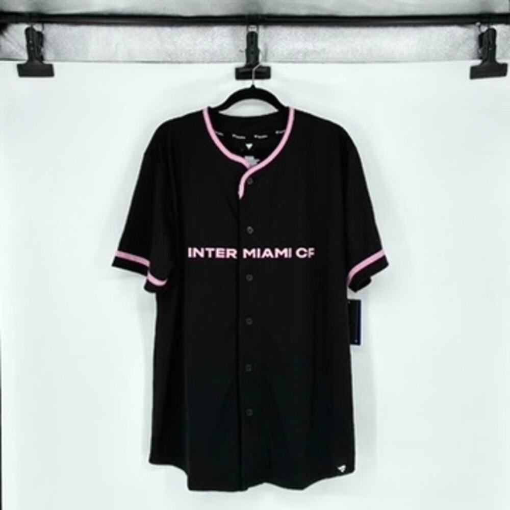 NWT Inter Miami CF Fanatics Ultimate Player Black Baseball Jersey - Size XL